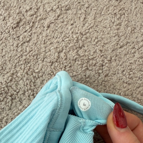lululemon athletica Sky Blue Ribbed Tank Top - Picture 2 of 4